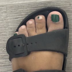 This is less than 24 hours after my pedicure.