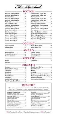 Menu photo 8 Mia Rosebud Boca Raton, FL