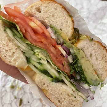 Three Brothers Bagels - Veggie sandwich on cheddar jalapeño bagel - Bagels Near Me - Glenshaw, Pennsylvania Three Brothers Bagels - Veggie sandwich on cheddar jalapeño bagel - Bagels Near Me - Glenshaw, Pennsylvania