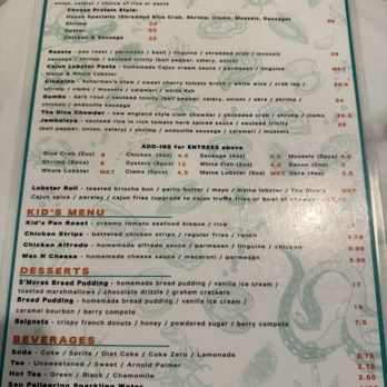 The Dive Oyster Bar - MENU as of OCTOBER 2024 - Southern Near Me - Irvine, California The Dive Oyster Bar - MENU as of OCTOBER 2024 - Southern Near Me - Irvine, California