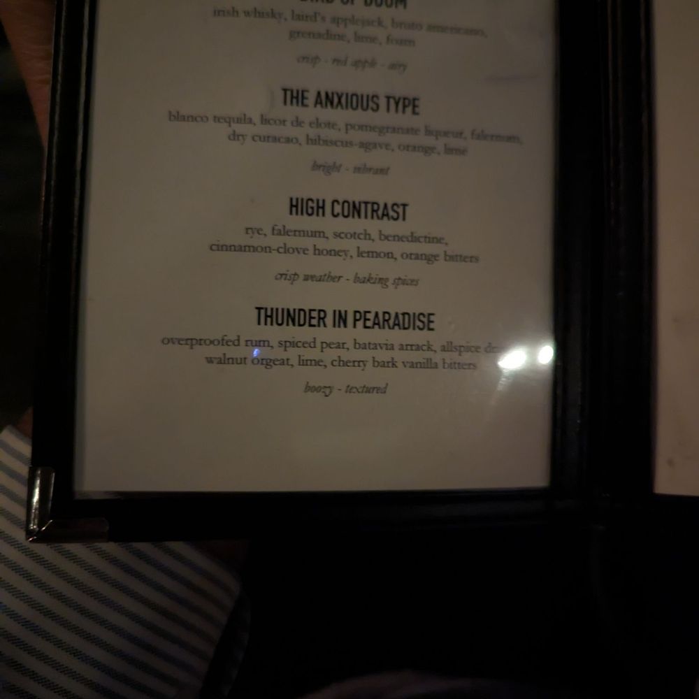 The Victor Bar - Section of menu - Cocktail Bars Near Me - Chicago, Illinois The Victor Bar - Section of menu - Cocktail Bars Near Me - Chicago, Illinois