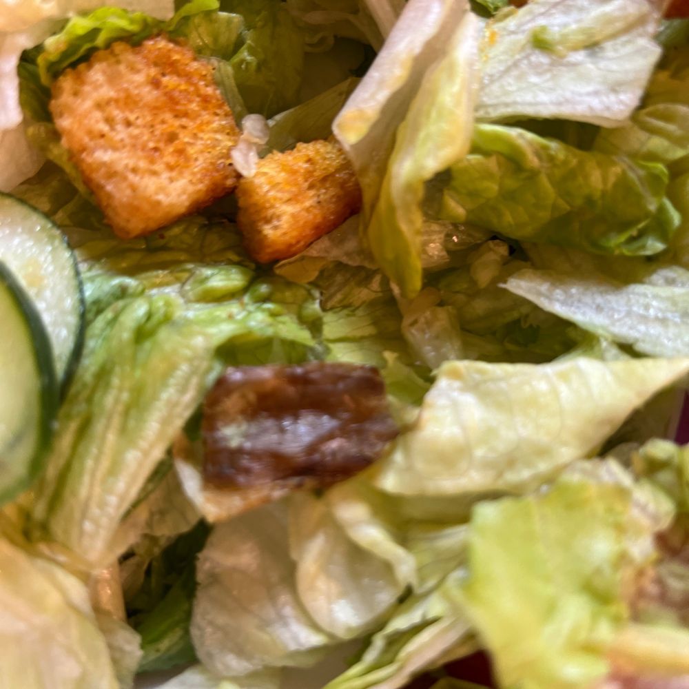 Outback Steakhouse - Garden salad that brown thing is not crouton. It's lettuce. - Steakhouses Near Me - Springfield, Pennsylvania Outback Steakhouse - Garden salad that brown thing is not crouton. It's lettuce. - Steakhouses Near Me - Springfield, Pennsylvania