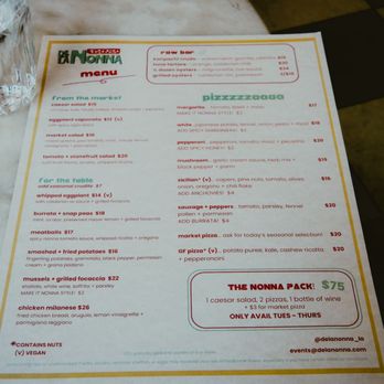 De La Nonna - Menu. - Wine Bars Near Me - Los Angeles, California De La Nonna - Menu. - Wine Bars Near Me - Los Angeles, California