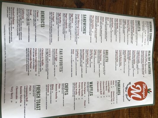 Menu photo 1 Mango's Breakfast Brunch Southlake, TX Menu photo 1 Mango's Breakfast Brunch Southlake, TX
