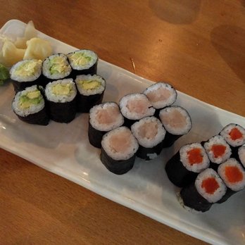 Sushi Maro - The Roll Combo B lunch special - avocado, tuna, and salmon sushi. Not as much ginger as I'd like! - Sushi Bars Near Me - Vancouver, British Columbia Sushi Maro - The Roll Combo B lunch special - avocado, tuna, and salmon sushi. Not as much ginger as I'd like! - Sushi Bars Near Me - Vancouver, British Columbia