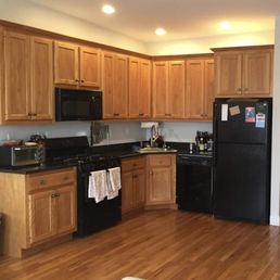 The before shot of my kitchen cabinets