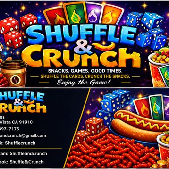 Shuffle & Crunch - Tabletop Games Near Me - Chula Vista, California Shuffle & Crunch - Tabletop Games Near Me - Chula Vista, California