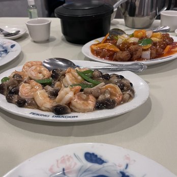 Peking Dragon Restaurant - Shrimps with mushrooms and sweet and sour scallops - Chinese Near Me - Dana Point, California Peking Dragon Restaurant - Shrimps with mushrooms and sweet and sour scallops - Chinese Near Me - Dana Point, California