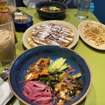 Snooze, an A.M. Eatery - We went nuts! Split the budda bowl got a hash browns flat and crispy and then some seasonal pancake that was literally dessert. Yummm - Breakfast & Brunch Near Me - Orange, California Snooze, an A.M. Eatery - We went nuts! Split the budda bowl got a hash browns flat and crispy and then some seasonal pancake that was literally dessert. Yummm - Breakfast & Brunch Near Me - Orange, California