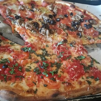 URBN - Create your own pie! Half Margherita & half pepperoni, tomatoe, olive and sausage. Delicious all on a homemade crust. - Pizza Near Me - Vista, California URBN - Create your own pie! Half Margherita & half pepperoni, tomatoe, olive and sausage. Delicious all on a homemade crust. - Pizza Near Me - Vista, California