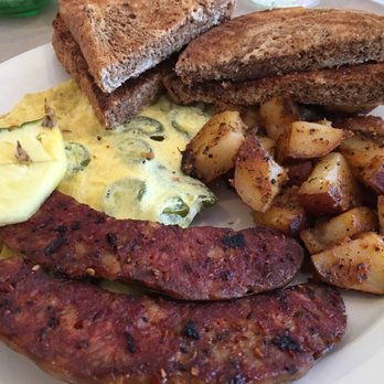 The Sinful Kitchen - El Diablo Omlette! Served with ghost pepper sausage and rye bread. Yum! - Breakfast & Brunch Near Me - Portland, Maine The Sinful Kitchen - El Diablo Omlette! Served with ghost pepper sausage and rye bread. Yum! - Breakfast & Brunch Near Me - Portland, Maine