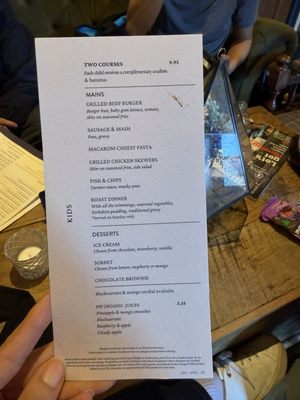 Menu photo 2 Porch House Stow on the Wold, GLS