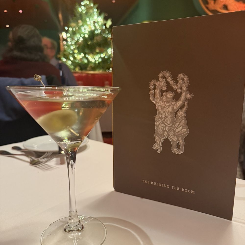 The Russian Tea Room - This is their signature martini - Tea Rooms Near Me - New York, New York