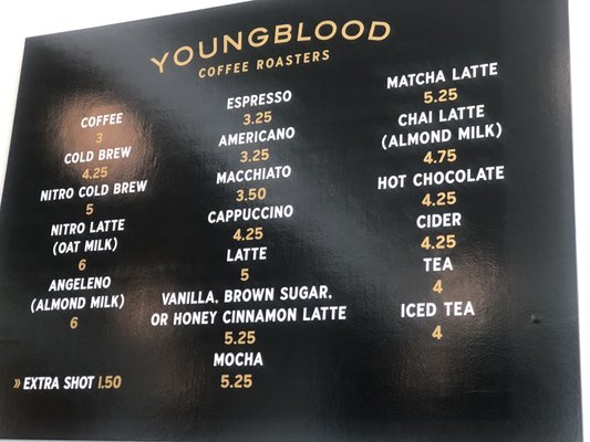 Menu photo 2 Youngblood Coffee Roasters Fargo, ND Menu photo 2 Youngblood Coffee Roasters Fargo, ND