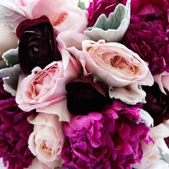 Sayuri's Floral Design - Bridal Bouquet. Style: Hand Tied - Open Color Scheme: Lace and Satin Thin Ribbon. Deep red, blush pinks, touches of white. - Florists Near Me - Honolulu, Hawaii Sayuri's Floral Design - Bridal Bouquet. Style: Hand Tied - Open Color Scheme: Lace and Satin Thin Ribbon. Deep red, blush pinks, touches of white. - Florists Near Me - Honolulu, Hawaii