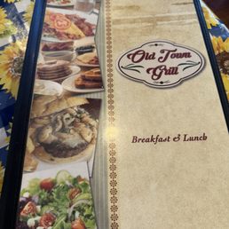 Front of the menu.