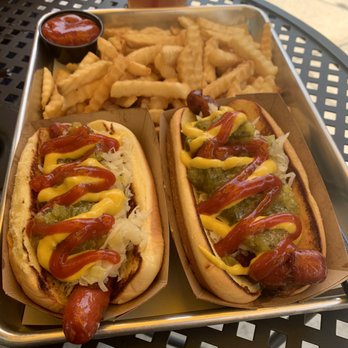 The Dog Den - Plain Jane with sweet relish, onions, ketchup and mustard. - Hot Dogs Near Me - White Plains, New York The Dog Den - Plain Jane with sweet relish, onions, ketchup and mustard. - Hot Dogs Near Me - White Plains, New York