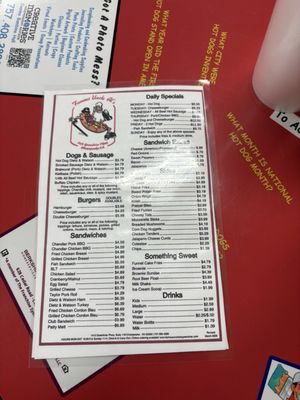 Menu photo 2 Famous Uncle Al's Chesapeake, VA