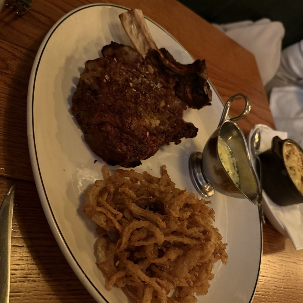 F.X.Buckley - Bone-in ribeye, sliced to share; came with fried onion straws - Steakhouses Near Me - Dublin, D