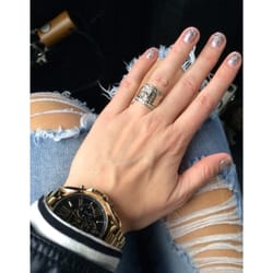 Majestic Nail Spa - Gold glitter gel mani!