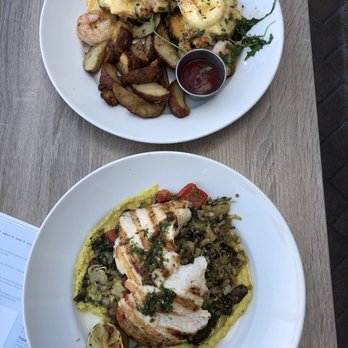 Great Maple - Cajun shrimp biscuit Benedict and grilled chicken bowl - New American Near Me - Newport Beach, California Great Maple - Cajun shrimp biscuit Benedict and grilled chicken bowl - New American Near Me - Newport Beach, California