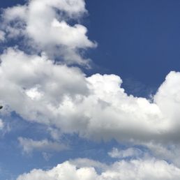 Blue sky, charmin-like clouds = appreciating God's beautiful creation! Blue sky, charmin-like clouds = appreciating God's beautiful creation!
