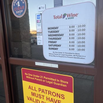 Total Wine & More - 1/28/23 Business hours - Beer, Wine & Spirits Near Me - Reno, Nevada Total Wine & More - 1/28/23 Business hours - Beer, Wine & Spirits Near Me - Reno, Nevada