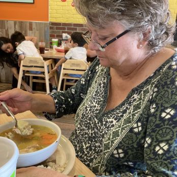 Tommy's Restaurant - My friend eating her chicken soup. She said very good - Breakfast & Brunch Near Me - San Antonio, Texas Tommy's Restaurant - My friend eating her chicken soup. She said very good - Breakfast & Brunch Near Me - San Antonio, Texas