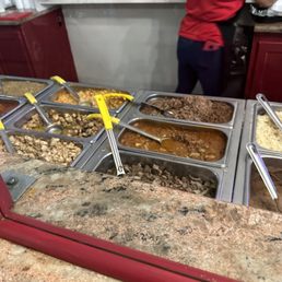 Meat options for tacos and burritos.