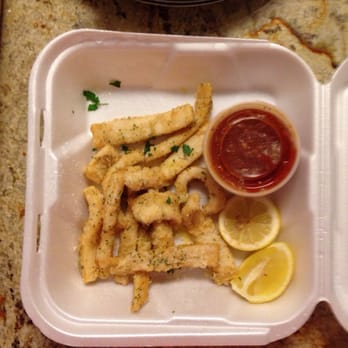 Frankie's - This is calamari that we brought home and COLD, not to mention small proportion - Italian Near Me - Marietta, Georgia
