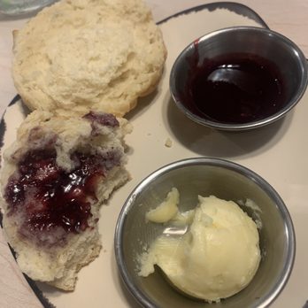 Egg Harbor Café - Biscuit with preserves and butter - Breakfast & Brunch Near Me - Johns Creek, Georgia Egg Harbor Café - Biscuit with preserves and butter - Breakfast & Brunch Near Me - Johns Creek, Georgia