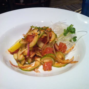 Sushi Kuma - Ahi poke'. Lots of cucumber and diced spicy chilis. My wife couldn't take the heat. - Sushi Bars Near Me - Roseville, California