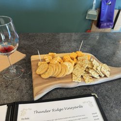 Thunder Ridge Vineyards - The cheese board