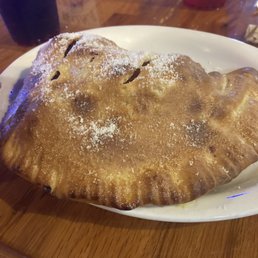 All meat Calzone with spicy marinara and jalapeños! Pic does zero justice to this masterpiece!