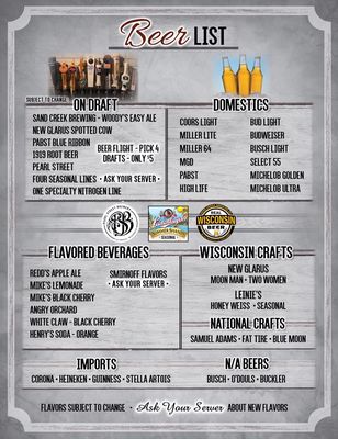 Menu photo 5 Club Oasis Sparta, WI Menu photo 5 Club Oasis Sparta, WI