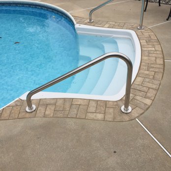 Mid State Pool Liners Inc - Great job adding a paver accent and replacing the rails and anchors. - Pool & Hot Tub Service Near Me - East Brunswick, New Jersey Mid State Pool Liners Inc - Great job adding a paver accent and replacing the rails and anchors. - Pool & Hot Tub Service Near Me - East Brunswick, New Jersey