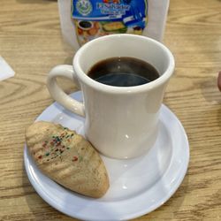 Raices Centroamericanas Pupuseria Y Mas - Coffee with rice cookie