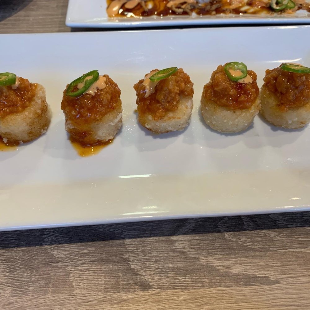 Chicago Sushi - Crispy Rice with Spicy Tuna - Japanese Near Me - Des Plaines, Illinois Chicago Sushi - Crispy Rice with Spicy Tuna - Japanese Near Me - Des Plaines, Illinois