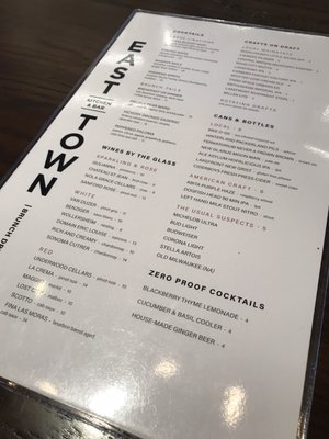 Menu photo 7 East Town Kitchen + Bar Milwaukee, WI