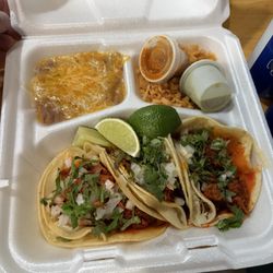 Asado taco plate