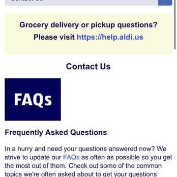 ALDI - a screenshot of a phone with a questionnaire on the screen - Grocery Near Me - Merrillville, Indiana