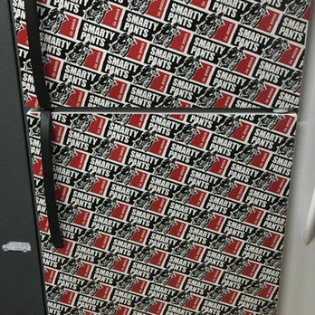 Smarty Pants Garage - I've been saving up my smartypants stickers from the last few years,  finally got enough to cover my beer fridge in the garage! - New American Near Me - Burien, Washington