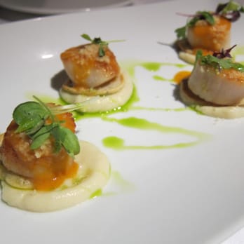 Trevi Lakeside - sea scallops (seared wild north Atlantic sea scallops with cauliflower puree, almond crunch and herbed bellini) - Desserts Near Me - Baulkham Hills, NSW Trevi Lakeside - sea scallops (seared wild north Atlantic sea scallops with cauliflower puree, almond crunch and herbed bellini) - Desserts Near Me - Baulkham Hills, NSW