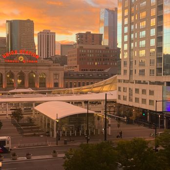 Sentral Union Station - Union Station Sunrise view from 4th Floor Pool Deck - Apartments Near Me - Denver, Colorado Sentral Union Station - Union Station Sunrise view from 4th Floor Pool Deck - Apartments Near Me - Denver, Colorado