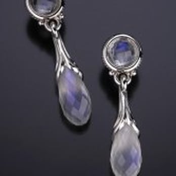Christopher's Fine Jewelry Design - Moonstone Brioles set in 14 Karat White Gold - Jewelry Near Me - Champaign, Illinois Christopher's Fine Jewelry Design - Moonstone Brioles set in 14 Karat White Gold - Jewelry Near Me - Champaign, Illinois