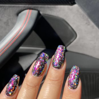 Gloss Nails Studio - Needed a "Mardi Gras" look, for a party I was attending. Lisa aced it. :) - Nail Salons Near Me - Santa Clarita, California