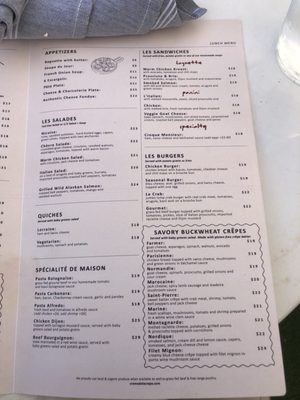 Menu photo 3 Creme De La Crepe Redondo Beach, CA