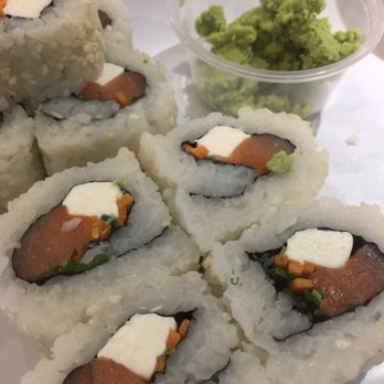 Hibachi Bistro - Sushi! Philadelphia roll with a side of wasabi. - Japanese Near Me - Wilmington, North Carolina Hibachi Bistro - Sushi! Philadelphia roll with a side of wasabi. - Japanese Near Me - Wilmington, North Carolina