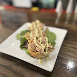 Tropical Caribbean Authentic Latin Cuisine - Tostones Rellenos Pernil