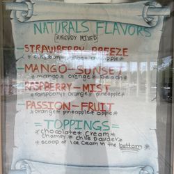 Gbjb’s Shaved Ice - Special menu